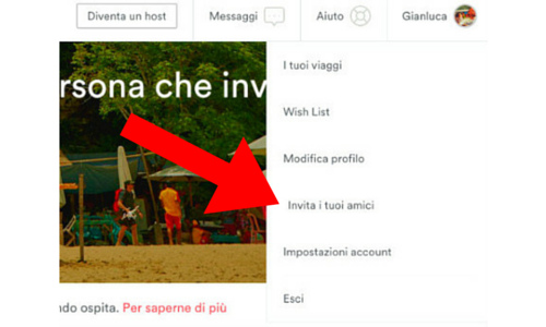 invita i tuoi amici airbnb